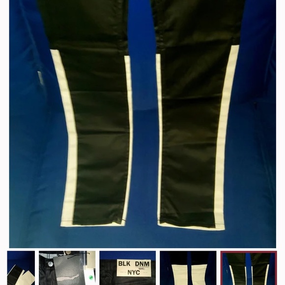 BLK DNM NYC Black/White Colorblock Jeans - Picture 3 of 3